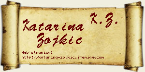 Katarina Zojkić vizit kartica